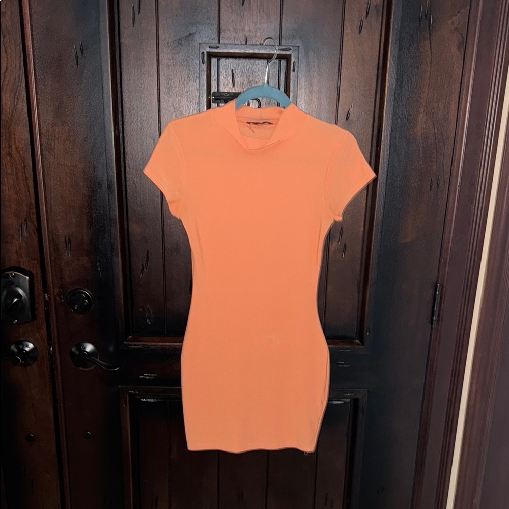 Orange Cream Retro Bodycon Mini